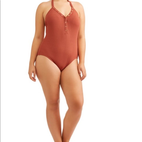 Burnt Orange Halter Bathing Suit *NWT* 3X - Picture 2 of 6